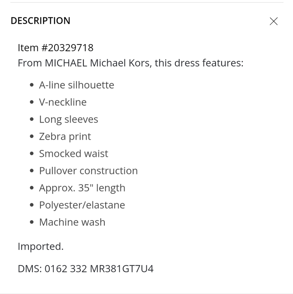 *****No longer available*****Michael Kors Dress - Picture 4 of 4